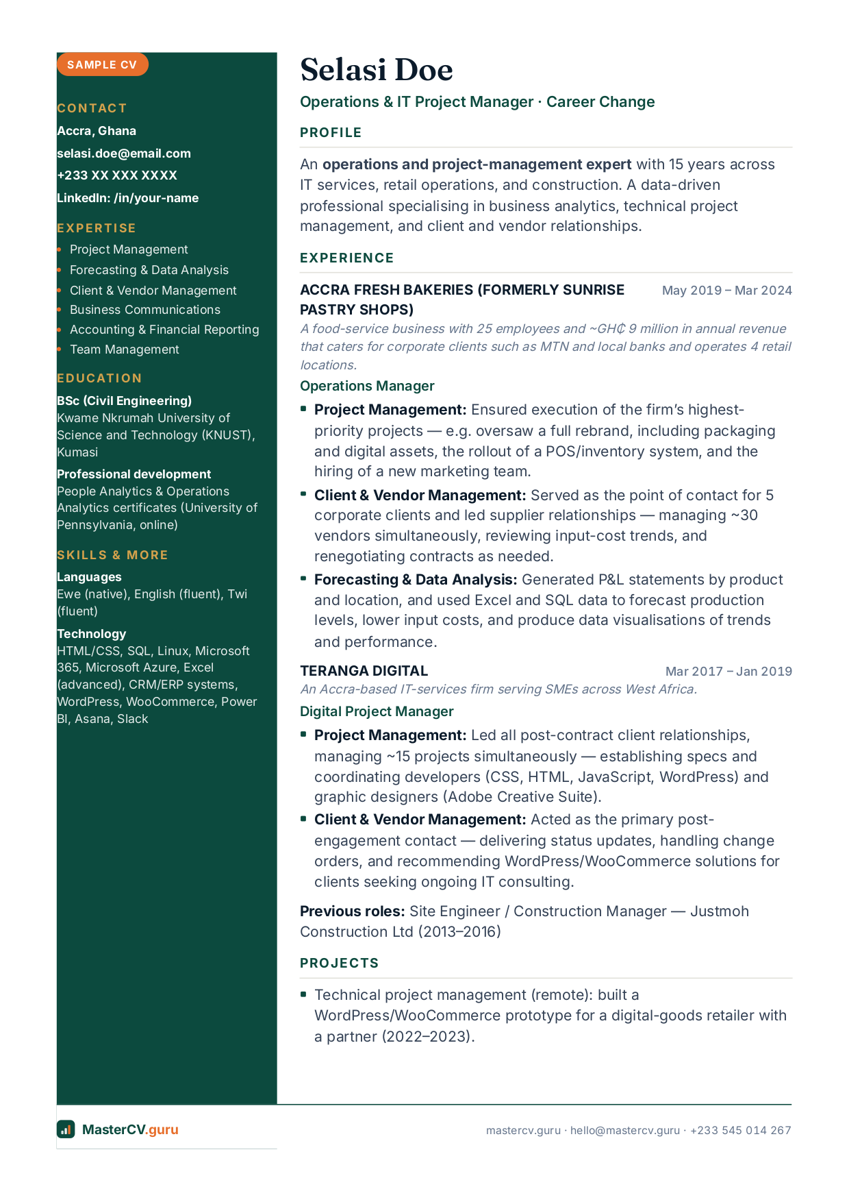 Career Change → IT Project Manager preview